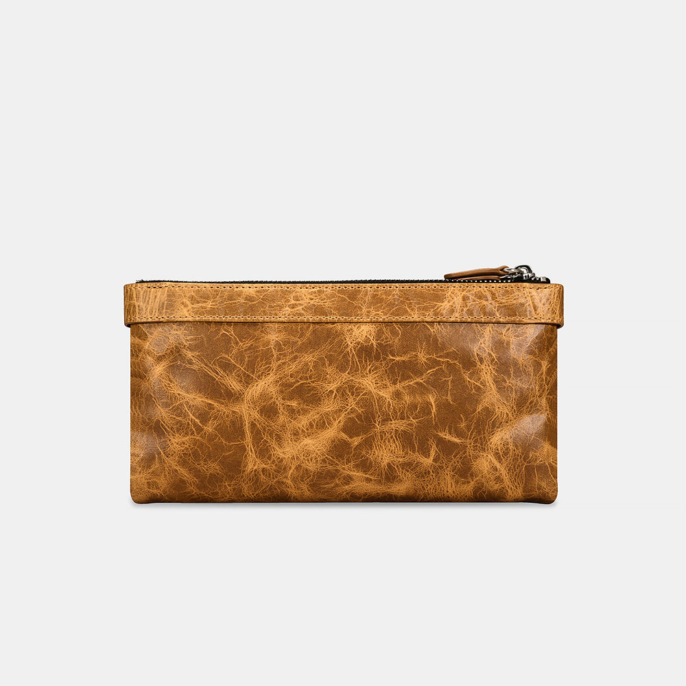 Genuine Leather Zipper Wallet Handbag