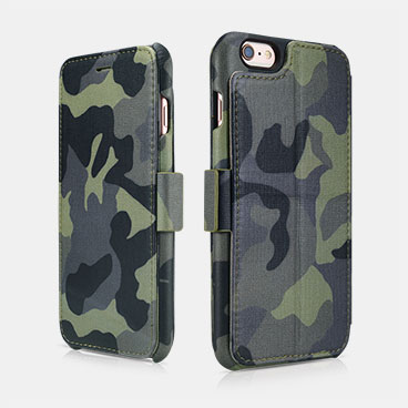 Camouflage Wallet Case with Four Credit Cards Slot Design For iPhone 6 Plus/6S Plus