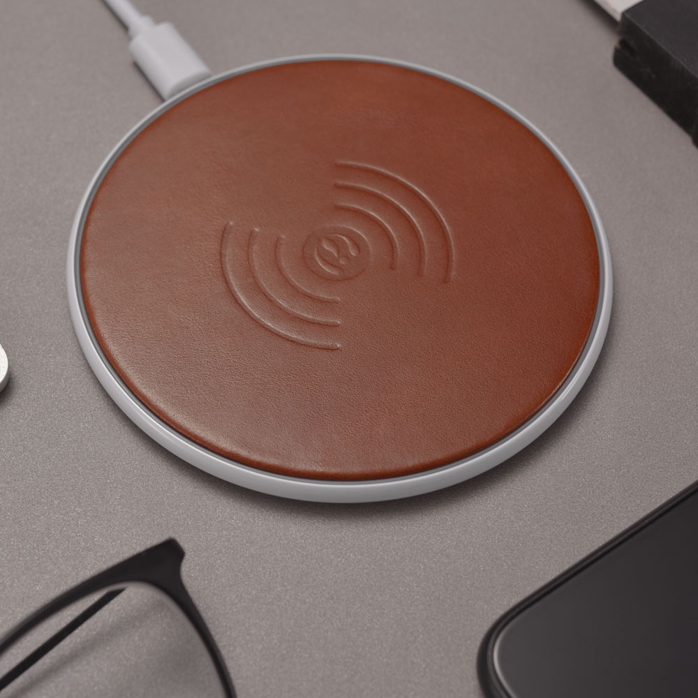QI wireless charging wholesale leather wireless charger manufacturerICARER