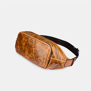 Vintage Oil Wax Real Leather Waist Bag