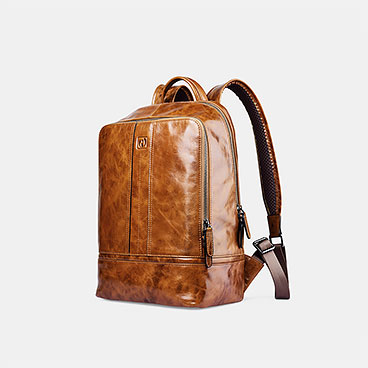 Vintage Oil Wax Real Leather Backpack