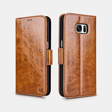 Oil Wax Leather Detachable 2 in 1 Wallet Folio Case For SAMSUNG Galaxy S7 edge