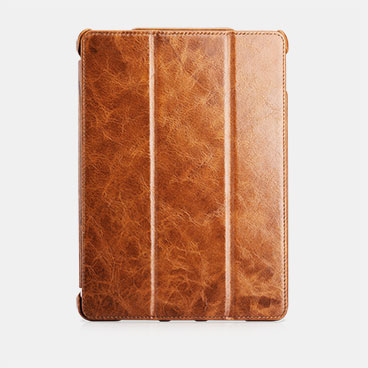 Oil Wax Vintage Genuine Leather Folio Case For iPad Pro 9.7