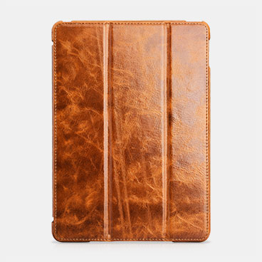Oil Wax Vintage Genuine Leather Folio Case For iPad Air 2