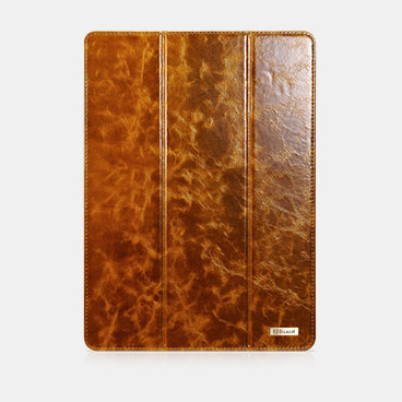 Oil Wax Vintage Genuine Leather Folio Case For iPad Pro