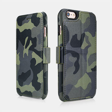 Camouflage Wallet Case with Four Credit Cards Slot Design For iPhone 6 Plus/6S Plus