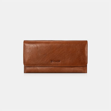 Vegetable Tanned Leather Ultra-thin Wallet with Charger Hole