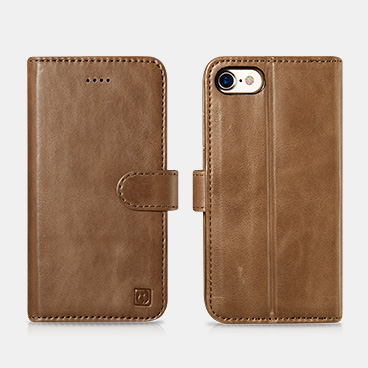 iPhone 7/8 Genuine Leather Detachable 2 in 1 Wallet Folio Case