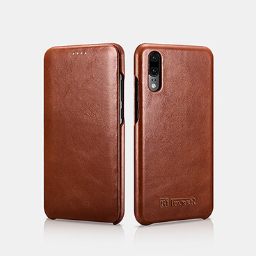 Vintage Real Leather Folio Case for Hauwei P20 