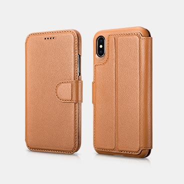 iPhone X/XS Distinguished  Series Real Cowhide Nappa Leather Detachable 2 in 1 Wallet Folio Case