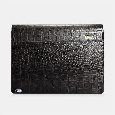 Embossed Crocodile Genuine Leather Detachable Flip Case for Surface Book 2