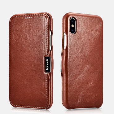 Factory iPhone XS Max Vintage Series Side-open(6.5 inch:Metal clip in the front)Leather Phone Cases Wholesale
