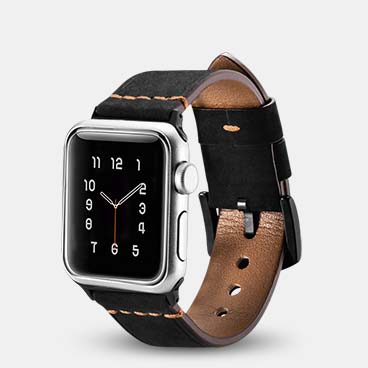 Knight Series Genuine Cowhide Leather Watchstrap for iWatch 42mm/44mm