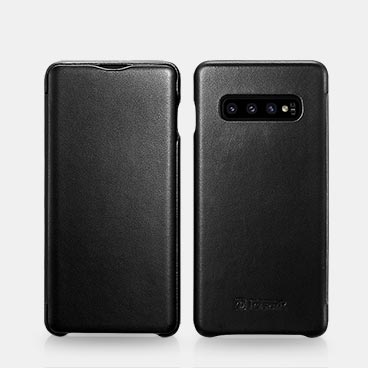 Samsung S10 Luxury Series Curved Edge Real Leather Folio Case