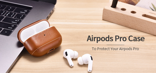 AirPods Pro Vintage Leather Protective Case(with Wrist Strap Lanyard)
