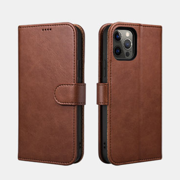 Classic PU Leather Wallet Case for iPhone 12 Pro Max(6.7inch)