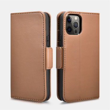 iPhone 12 Pro Max Haixing Series Real Leather Wallet Case (Detachable 2-in-1)