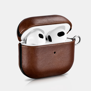 AirPods 3 Genuine Leather Case with Metal Hook 