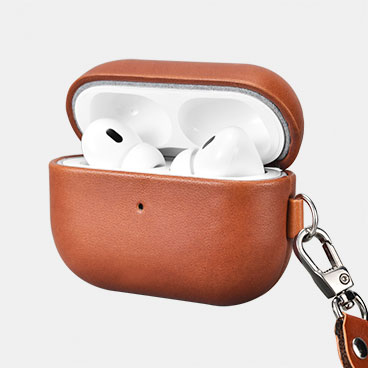 AirPods Pro 2 Case Vintage Leather Case Cover with Wrist Strap (Detachable Design)