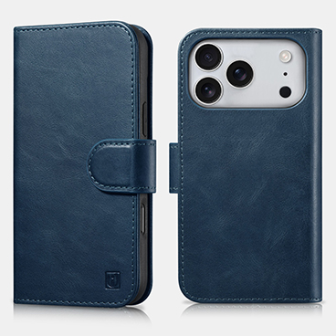 iPhone 17 Pro Max Oil Wax Premium Leather Detachable 2 in 1 Wallet Phone Case with RFID (TPU Back Case Support Magsafe)
