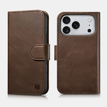 iPhone 17 Pro Oil Wax Premium Leather Detachable 2 in 1 Wallet Phone Case with RFID (TPU Back Case Support Magsafe)